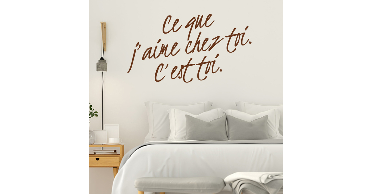 Sticker citation J'aime chez toi - Stickers amour - Artsdeszifs